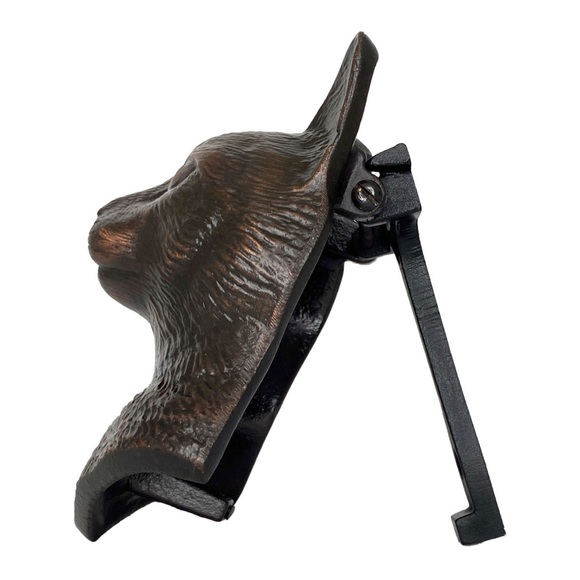 Pottery Barn Bronzed Oil Hand Cast Cat Shaped Door Knocker 🐈 - Picture 8 of 16